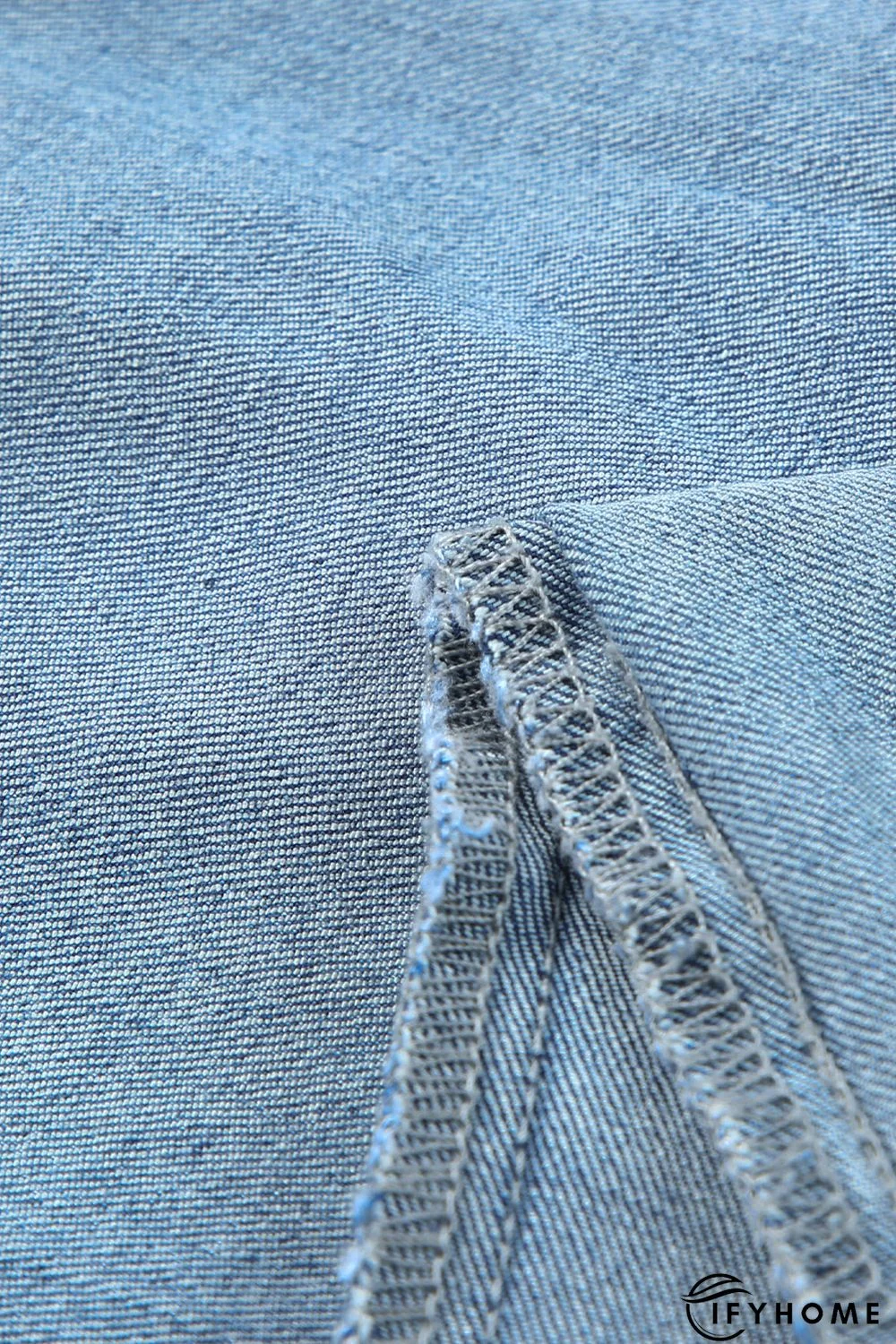 Sky Blue Plus Size Distressed Flare Jeans | IFYHOME