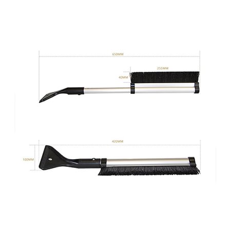 2-in-1 Ice Scraper & Snow Brush - No Scratch w/ Soft Bristle Best for Frost Remover & Broom Removal Tool - Auto Windshield Window Cleaning Kit - Heavy Duty Winter Car Accessories w/Grip Handle​ Deutsche Aktionsprodukte Full Strike Gmbh