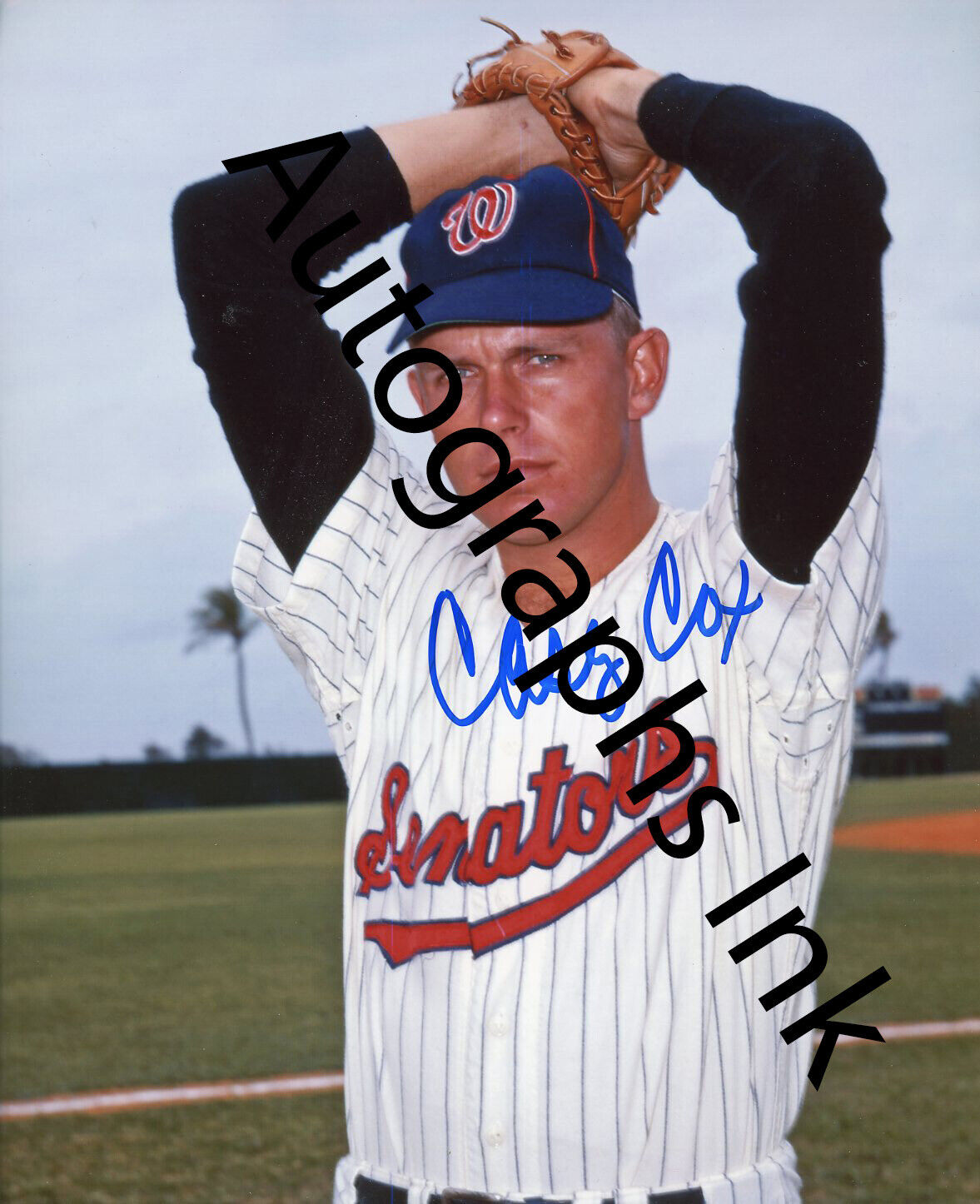 Casey Cox Autographed 8x10 Washington Senators 2 Topps Vault