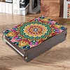 (US Local)Diamond Painting Storage Box DIY 5D Diamond Painting Jewelry Box (Flower C)
