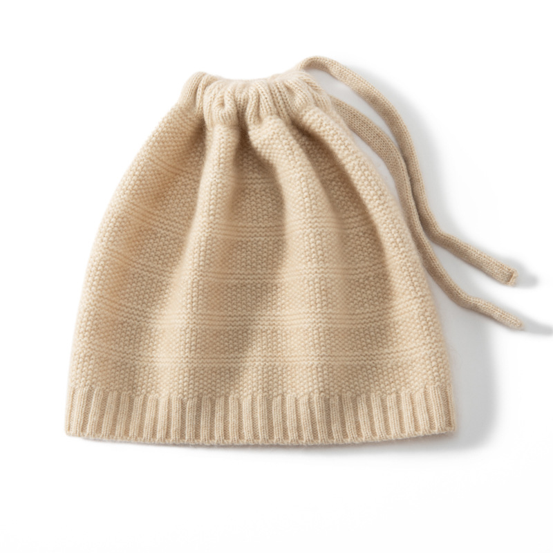 100% Cashmere Slouchy Beanie Ponytail Hat REAL SILK LIFE