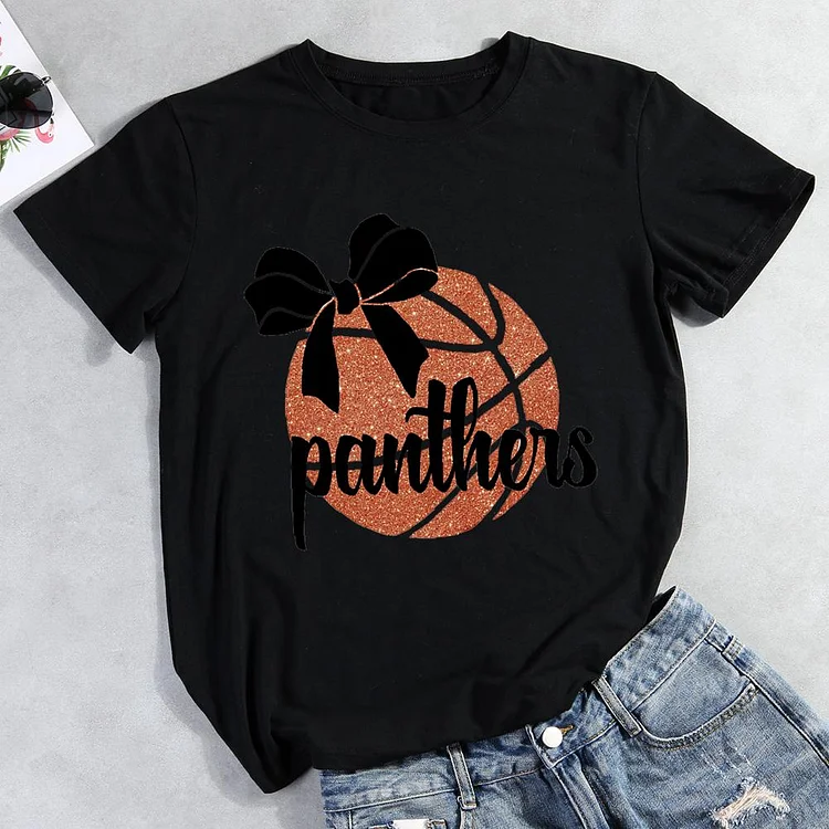 Basketball Round Neck T-shirt-Annaletters