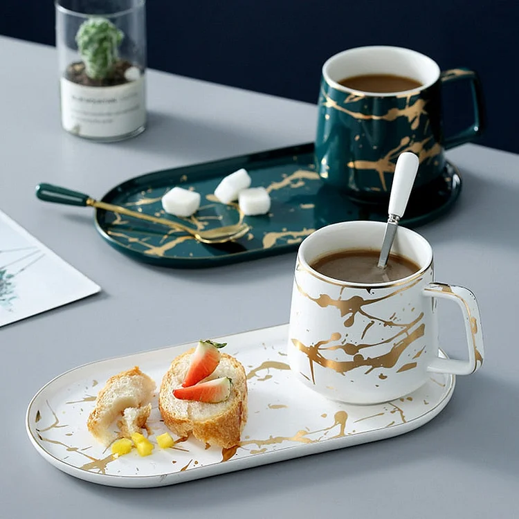 Charlotte Marble Mug Set