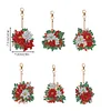 6PCS Diamond Painting Keyring Double Sided Diamond Painting Art Keychain Pendant