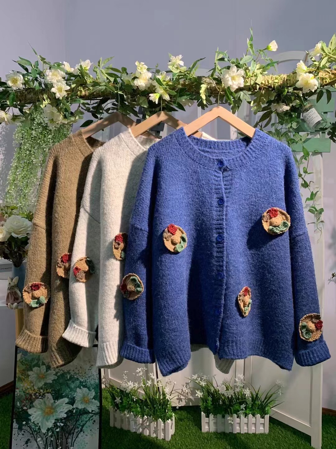 Chicfifth Sweater Women Winter Long Sleeve High Quality Autumn Vintage Top Knitted Cardigan