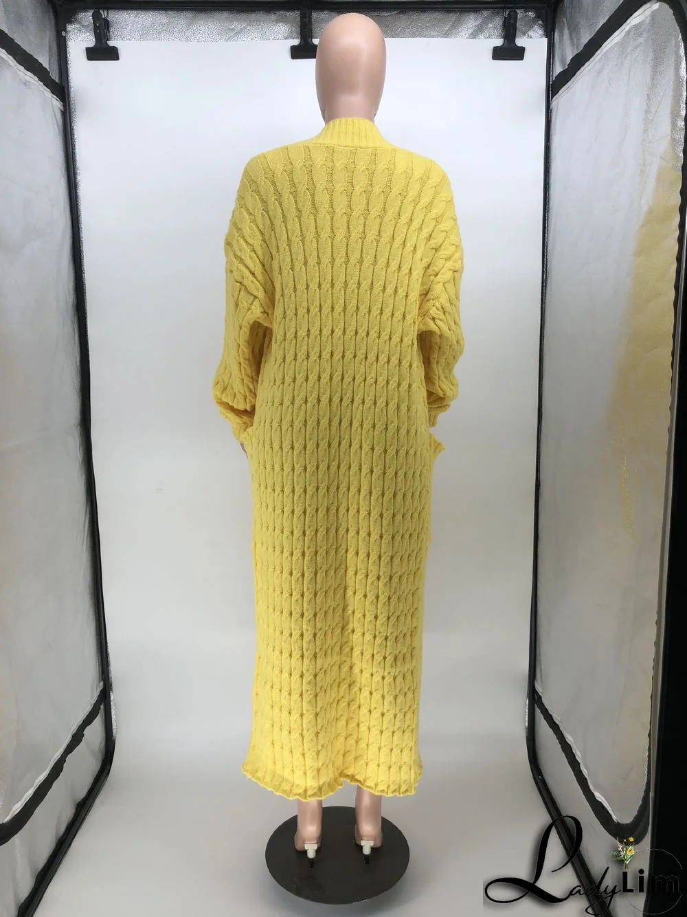 Women Winter Long Sleeve Plush Long Sweater Jacket