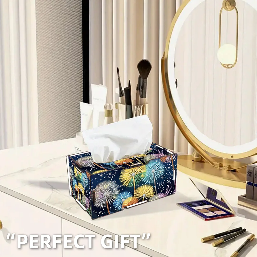 Dandelion DIY Diamond Art Paper Towel Holder for Home and Office Decoration