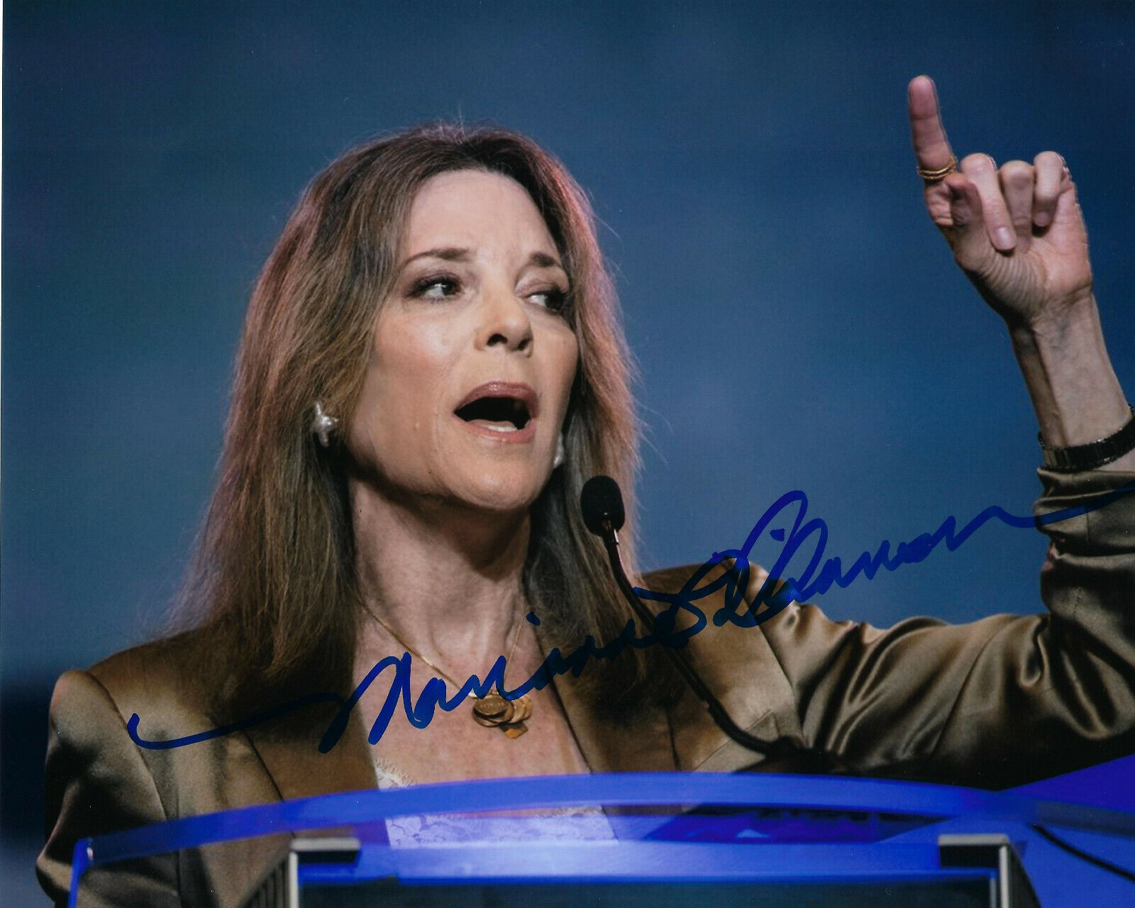 MARIANNE WILLIAMSON 2020 DEMOCRATIC CANDIDATE SIGNED 8x10 Photo Poster painting B w/COA PROOF