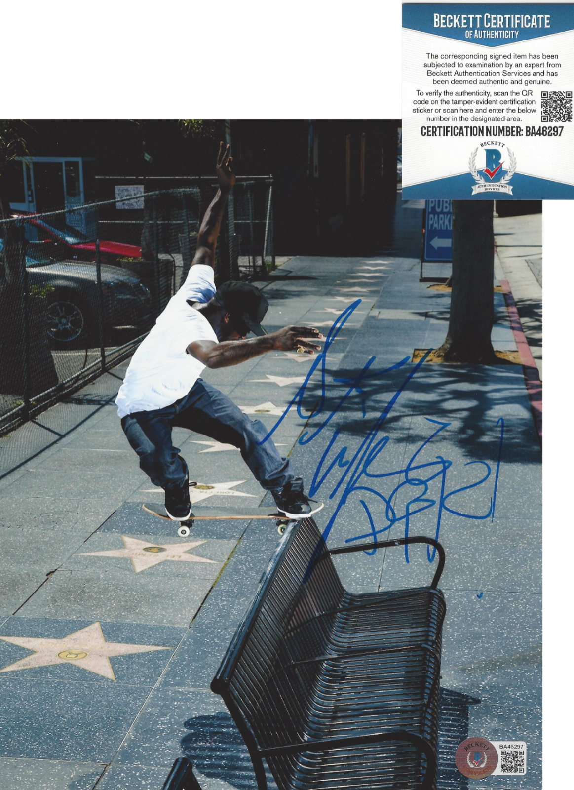 SKATEBOARDER STEVIE WILLIAMS SIGNED 8x10 Photo Poster painting DGK SKATER D BECKETT COA BAS