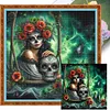 Skull-11CT Stamped Cross Stitch 40*40cm tapestrymarket