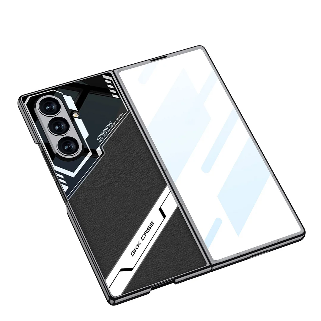 Suitable For Samsung Z Fold7 Mobile Phone Case, E-Sports Plain Leather Style Fold7 Shell And Film Integrated Ultra-Thin Plain Leather Shell Protective Cover