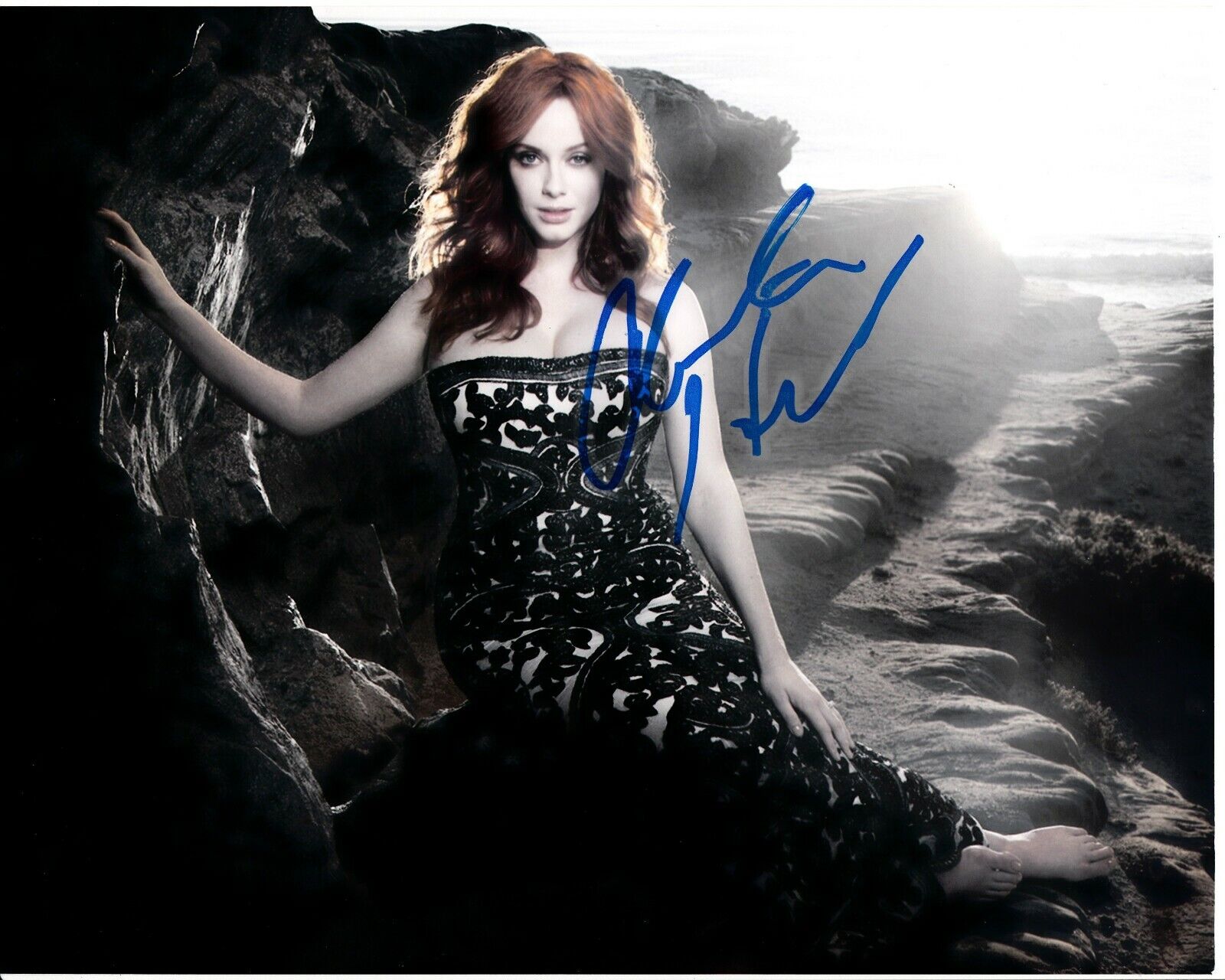 CHRISTINA HENDRICKS SIGNED SEXY Photo Poster painting UACC REG 242 (3)