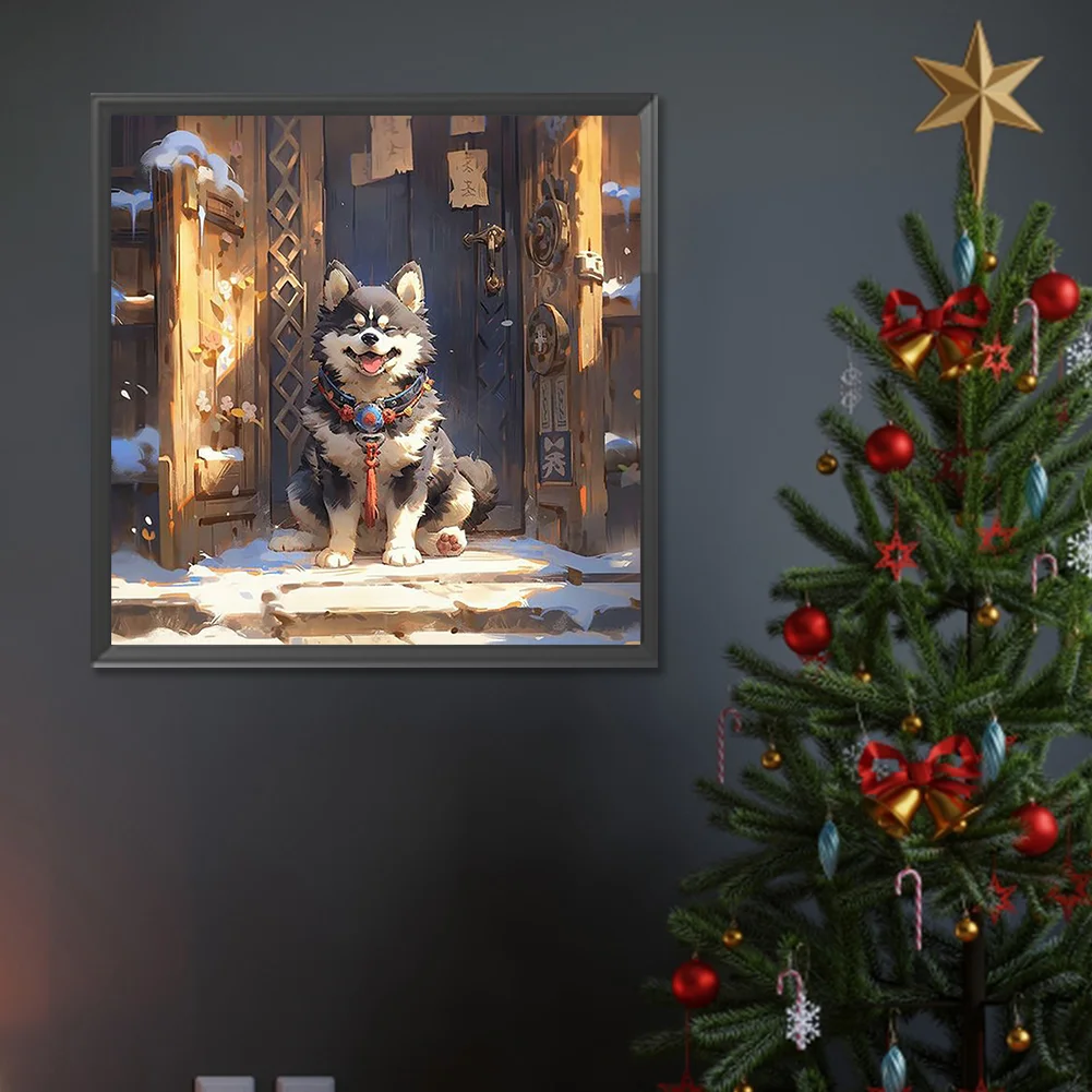 Full Round Diamond Painting 30*30cm - Plateau Guard Dog