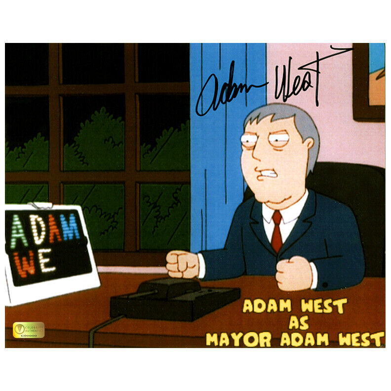 Adam West Autographed Family Guy Mayor 8x10 Photo Poster painting