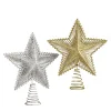 20CM Silver Red Golden Star Christmas Tree Top Decor