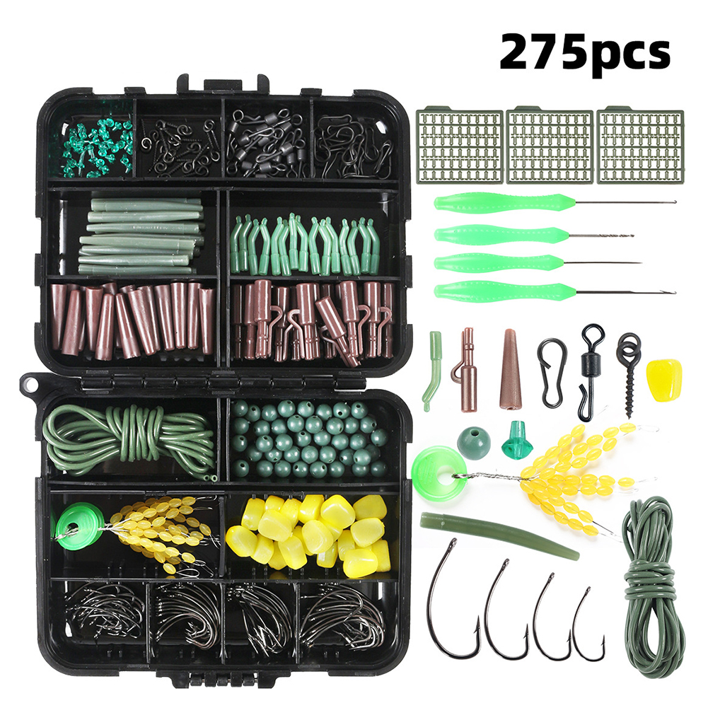 

275pcs Fishing Accessories Kit Hook Swivel Carp Fishing Tackle Box, 501 Original
