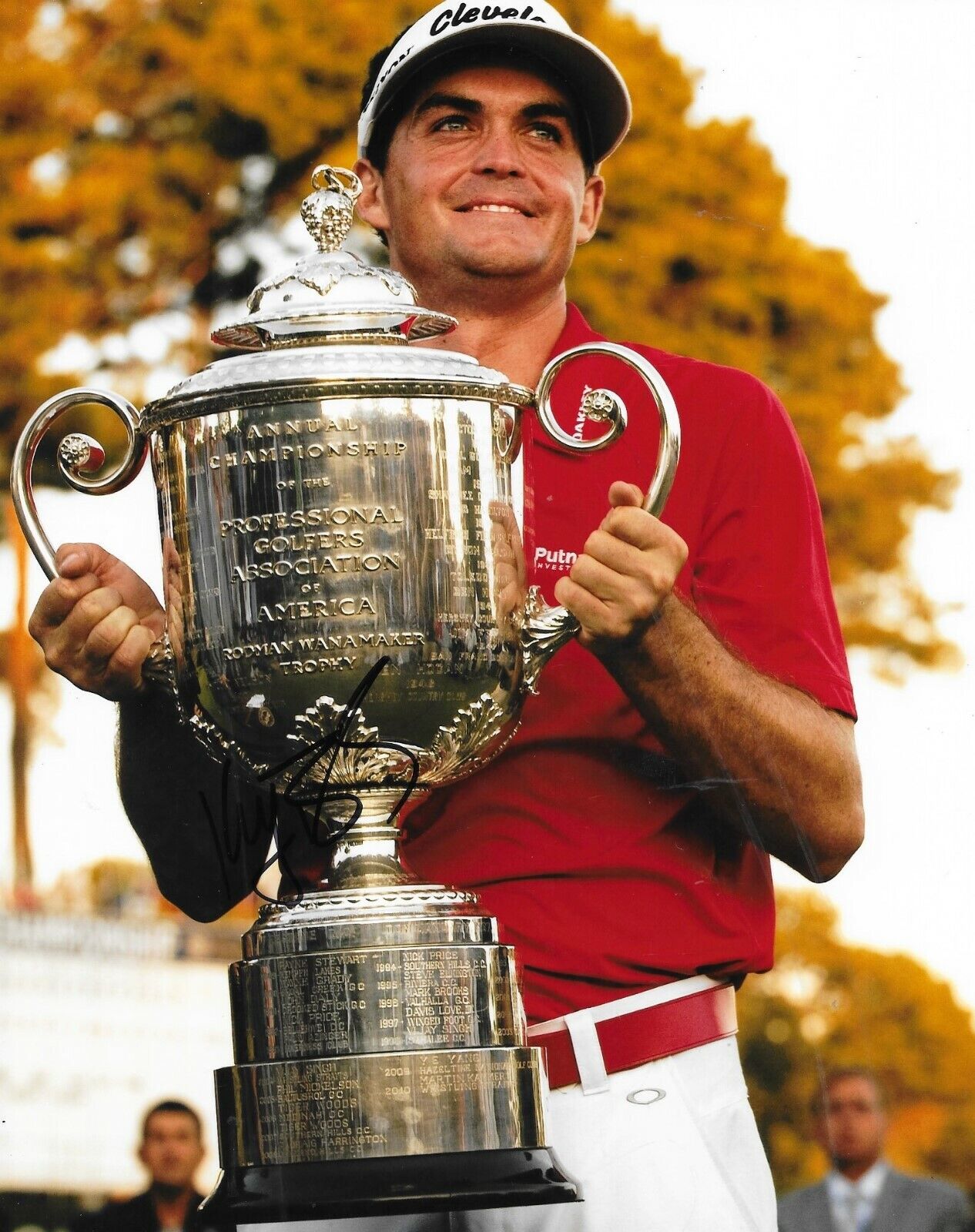 Keegan Bradley Golf signed PGA Championship Trophy 8x10 Photo Poster painting autographed