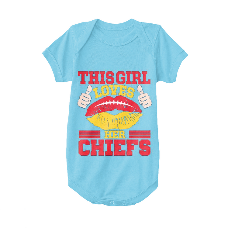 This Girl Loves Her Chiefs, Football Baby Onesie