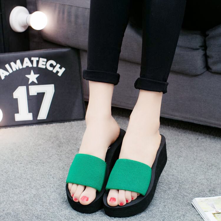new elastic flat bottom slope with a lady sandals and slippers-PABIUYOU- Women's Fashion Leader