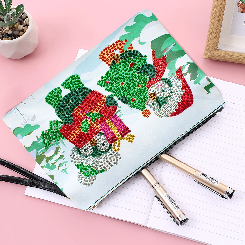 Christmas Special Shape DIY Diamond Painting Bag PU Leather