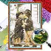 【Limited Stock Sale】Boy Girl-Partial 9CT Stamped Cross Stitch Bead Embroidery 30*43cm tapestrymarket