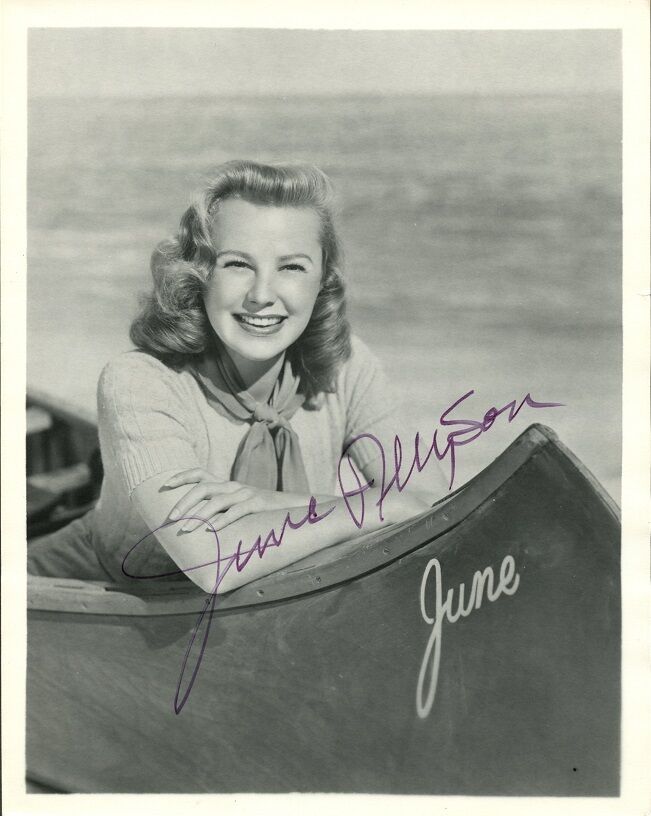 Nice Vintage JUNE ALLYSON Signed Photo Poster painting