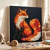 Framed Vulpes - DIY Button Art Painting Kit for Creativity DIY Pearl Dot Crafts for Gift Home Wall Decor 30*30CM