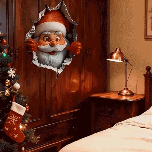 Santa Christmas holiday decoration styled in a festive home setting