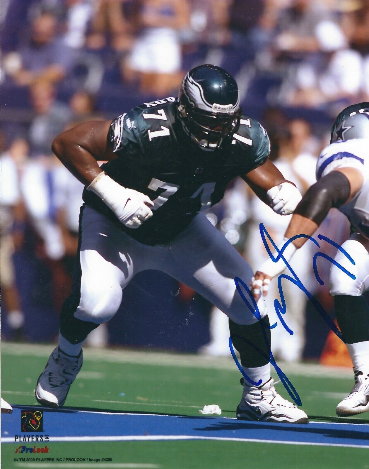 Autographed JERMAINE MAYBERRY Philadelphia Eagles 8x10 Photo Poster painting - w/COA