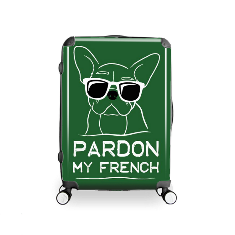 Pardon My French, French Bulldog Hardside Luggage