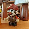 Handmade solid wood inlaid Mario creative figurine, cartoon character desktop decoration gift
