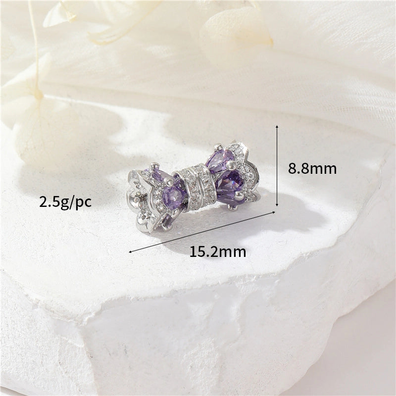 Zhongxing 14K Color Retaining Micro Inlaid Zircon Screw Buckle Small Waist Pearl Buckle DIY Bracelet Necklace Connecting Buckle Accessories