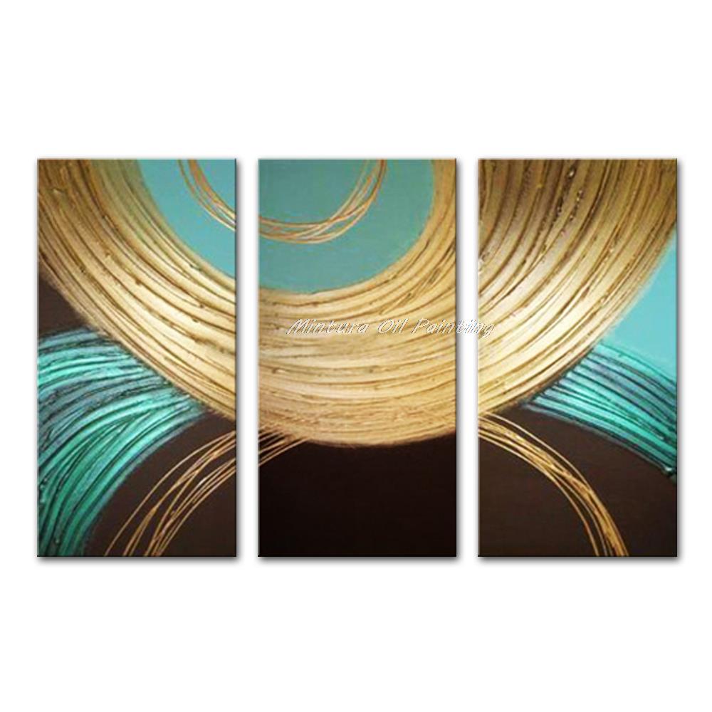 Mintura 3 Pcs/Set Handpainted Abstract linellae Oil Painting On Canvas Modern Wall Art Picture For Living Room Home Decoration