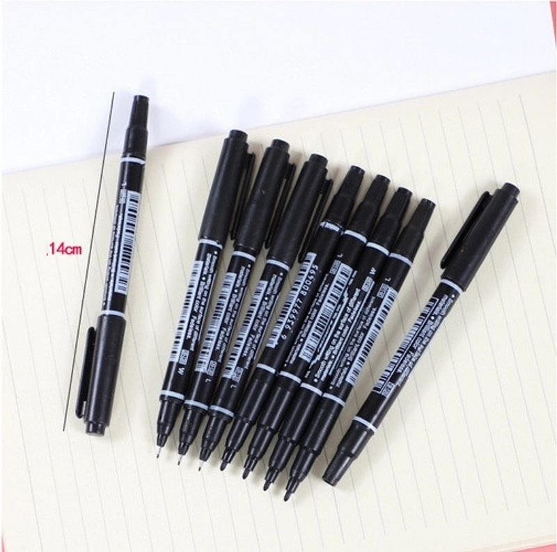 Fashion Double-headed Hook Line Blank Painting Pen 1 Piece