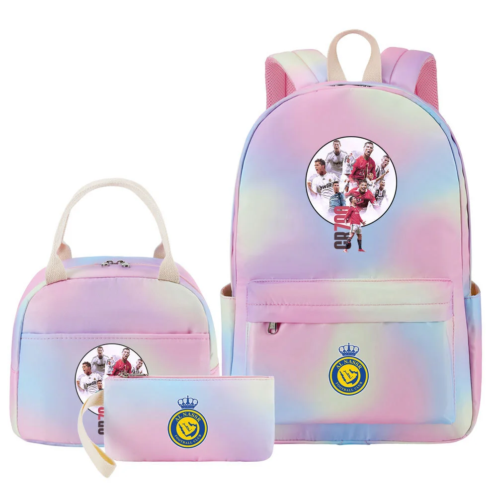 Buzzdaisy Get Your Goal on with the Cristiano Ronaldo Rainbow Backpack Set - Fits 15-Inch Laptop