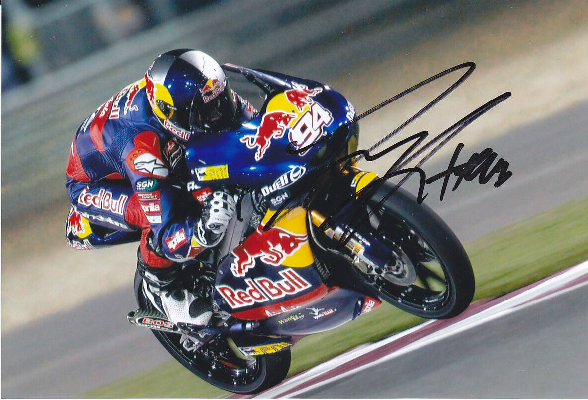 JONAS xxFOLGER Signed 125ccGP RED BULL AJO MOTORSPORT Colour Photo Poster paintingxx