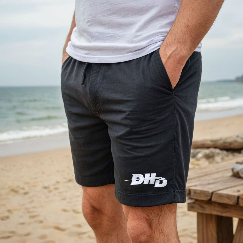 Men's Surf Shorts Vintage DHD Surfboard Print Drawstring Beach Daily Casual Shorts / [blueesa] /