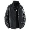 💥 2025 Hot Sale! Men's Casual Outdoor Lightweight Lapel Zipper Fashion Cycling Black Leather Motorcycle Jacket Coat