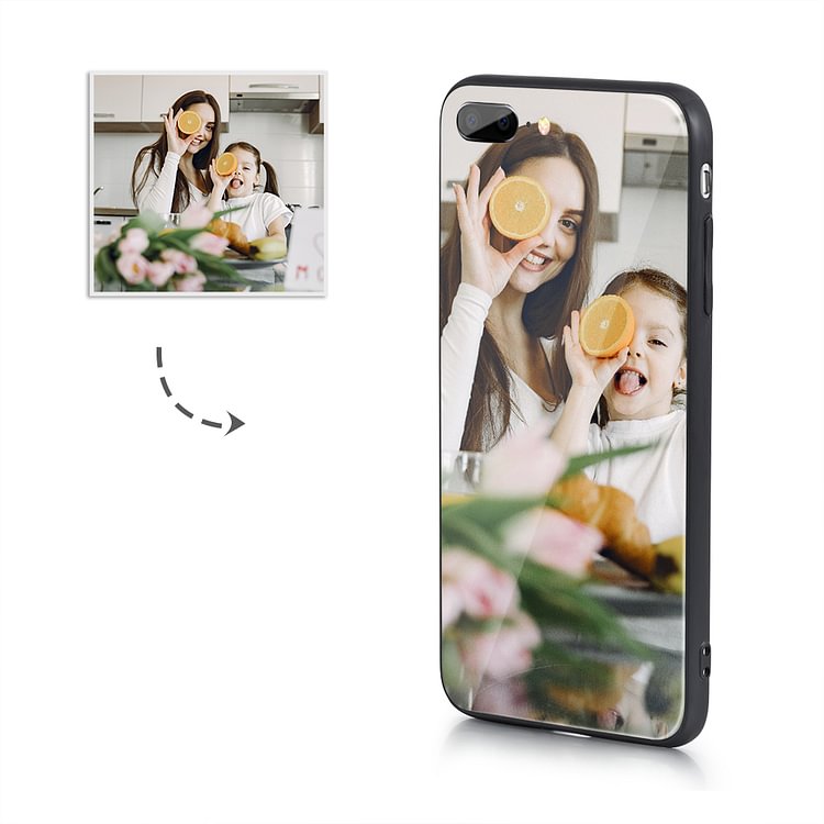 IPhone 7 Plus Custom Photo Protective Phone Case Glass Surface