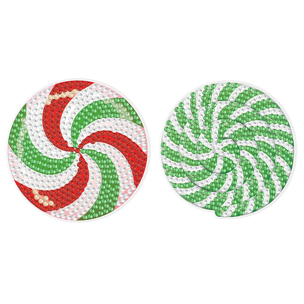 2Pcs Spiral Diamond Painting Napkin Ring Diamond Art Napkin Holder for Table