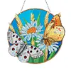5D DIY Special Shaped Diamond Painting Christmas Hanging Wreath With Lamp String Kit