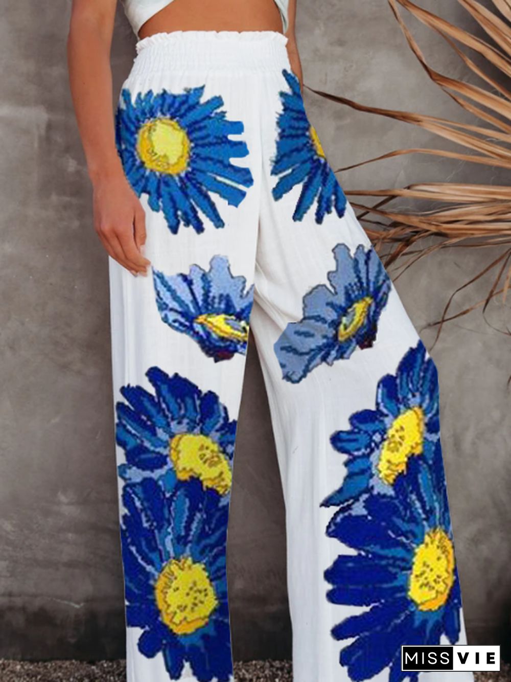 Long Sleeve Floral Casual Pants