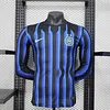 Joyfball 2025/2026 Player Version  Long Sleeve Internazionale Milan Home Football Shirt 1:1 Thai Quality（The player version jersey is a bit tight, please pay attention to the size selection）