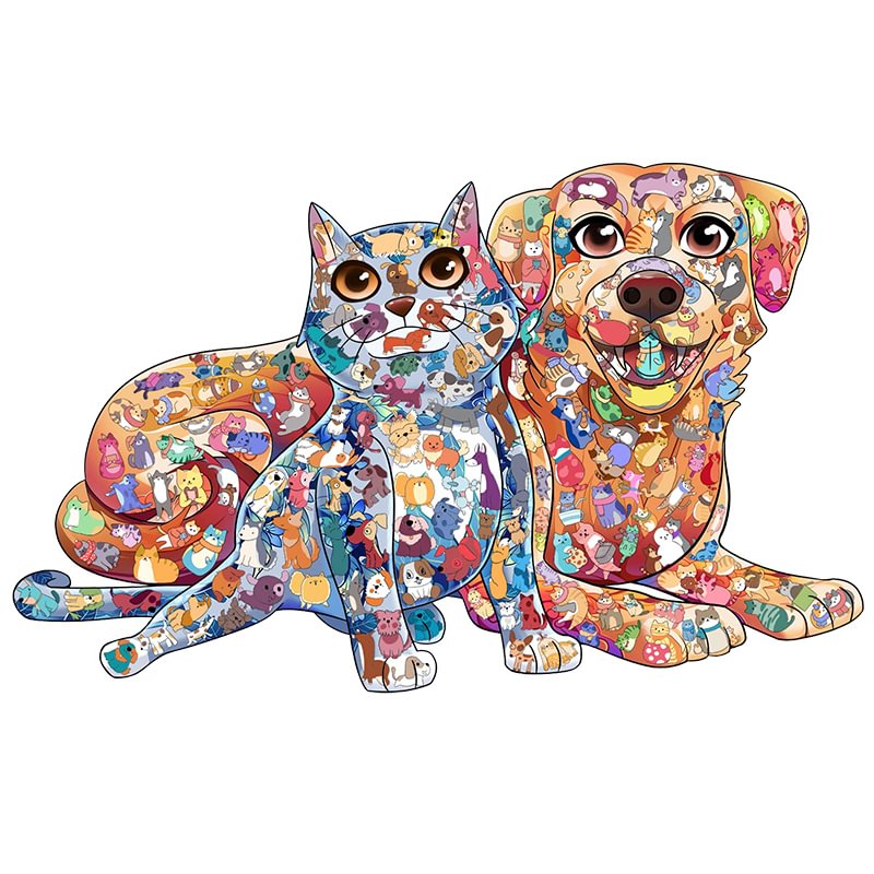 Ericpuzzle™ Ericpuzzle™ Cats and Dogs Wooden Puzzle
