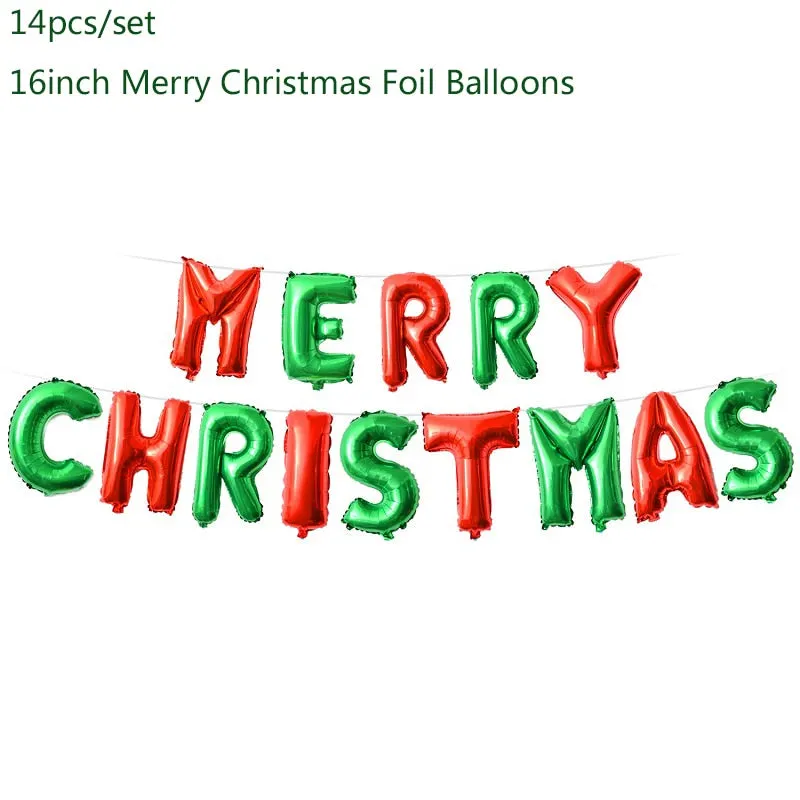 Christmas Decorations for Home Merry Christmas Balloons Banner Photo Booth Props 2022 Happy New Year Decorations Navidad 2020