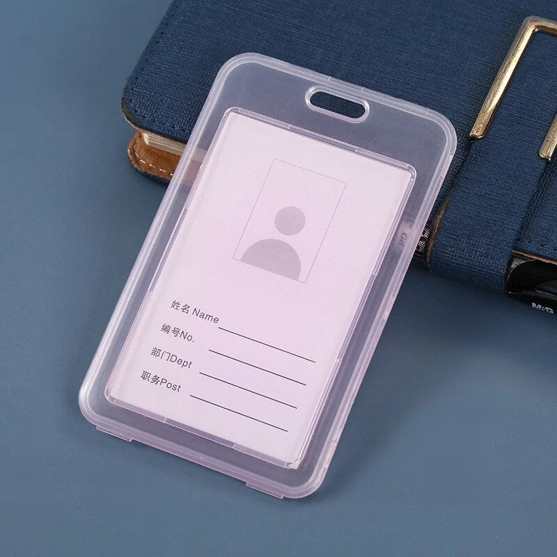 Transparent PVC Card Cover Sleeve Business Bus Bank Credit Card Badge Bag Student Kid Women Waterproof Clear ID Card Holder Case