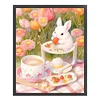 Strawberry Bunny - 11CT Stamped Cross Stitch - 40*50cm - Animal
