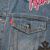 Chrome Hearts Patchwork Denim Jacket - Vintage Blue Gothic Street Jacket 0789