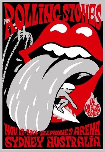 ROLLING STONES POSTER - 2014 SYDNEY AUST TOUR - Photo Poster painting QUALITY INSERT  POST!