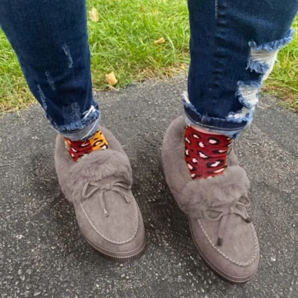 Women Comfy Warm Faux Fur Moccasin